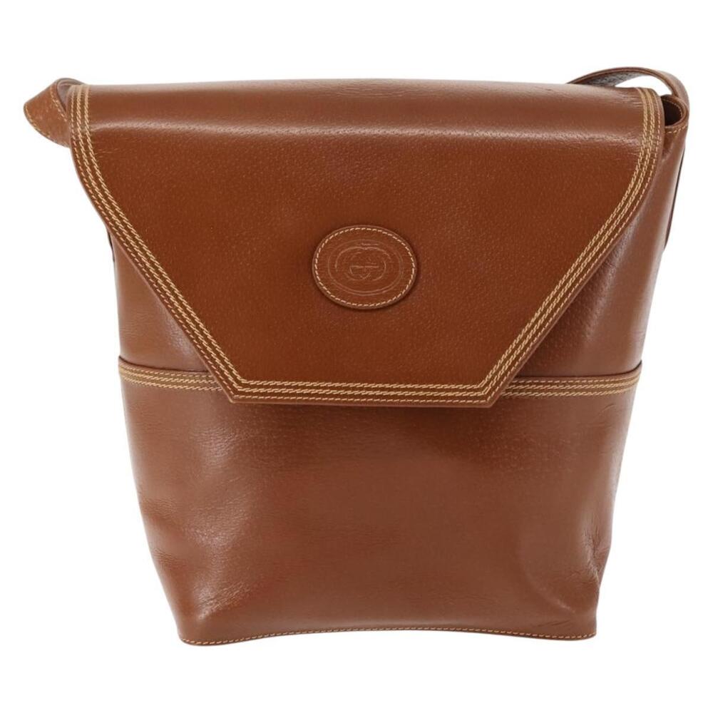 GUCCI Shoulder Bag Leather Brown Auth ep10968 - Picture 13 of 16